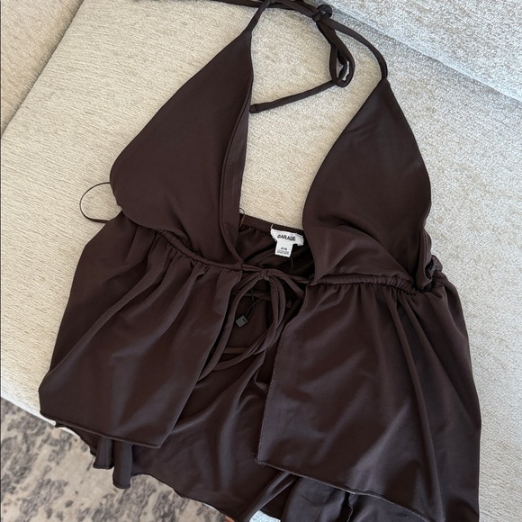Brown Garage Halter Top - Picture 3 of 4